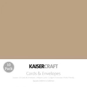 Kaisercraft Card and Envelope Pack Kraft Square