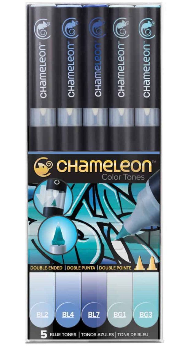 Chameleon Color Tones 5 Pen Set Blue Tone