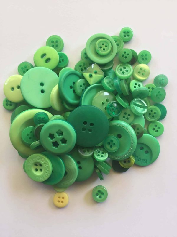 Mixed Resin Buttons Green