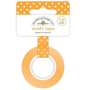 Doodlebug Design Washi tape Swiss Dot Tangerine