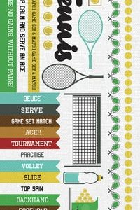 Kaisercraft Game On Sticker Sheet Tennis