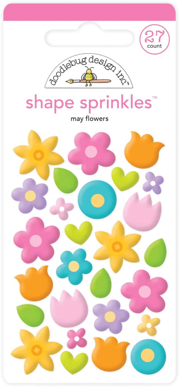 Doodlebug Design Shape Sprinkles May Flowers