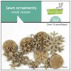 Lawn Fawn Ornaments Wood Veneer Snowflakes