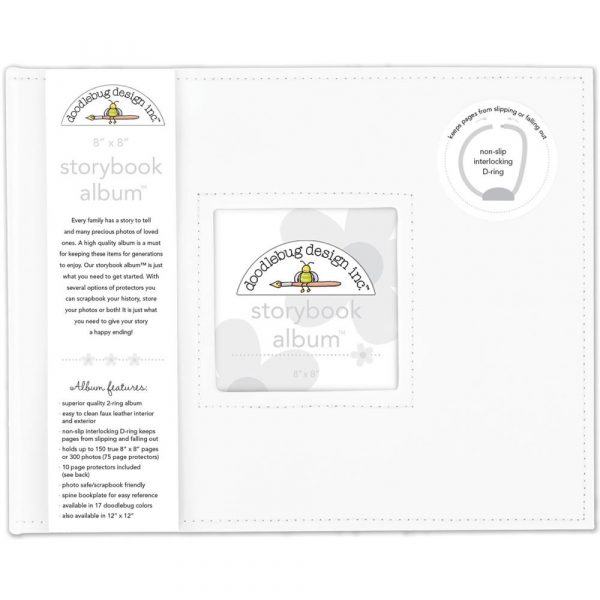Doodlebug Design 8x8 Storybook Album Lily White