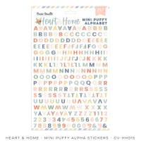 Cocoa Vanilla Heart & Home Puffy Alphabet Stickers